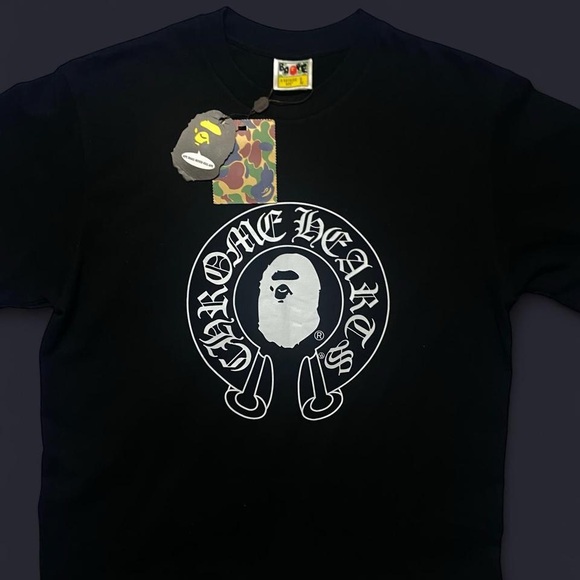 Chrome Hearts X Bape black/white Baby Milo tee